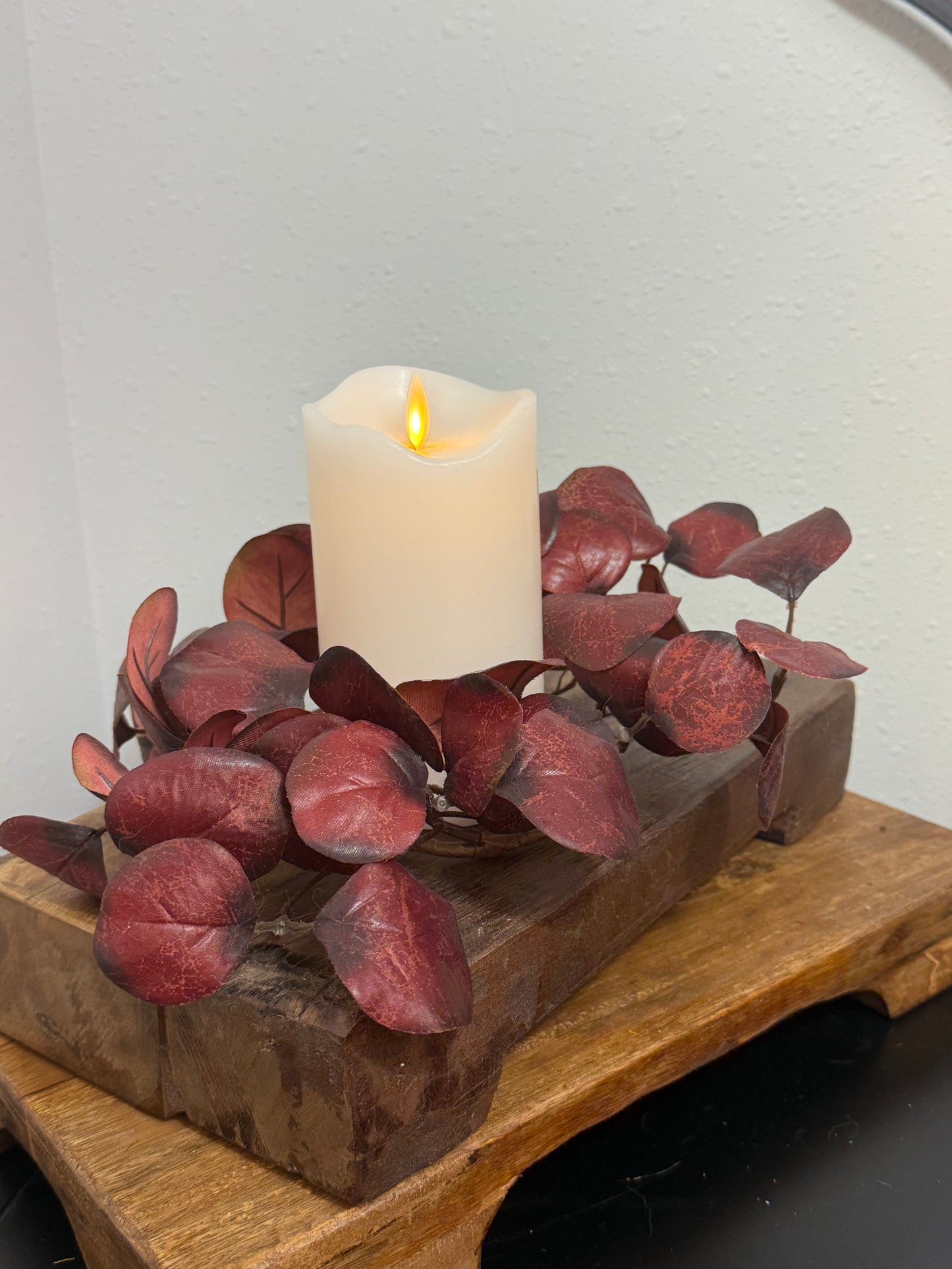 Red Eucalyptus Candle Ring