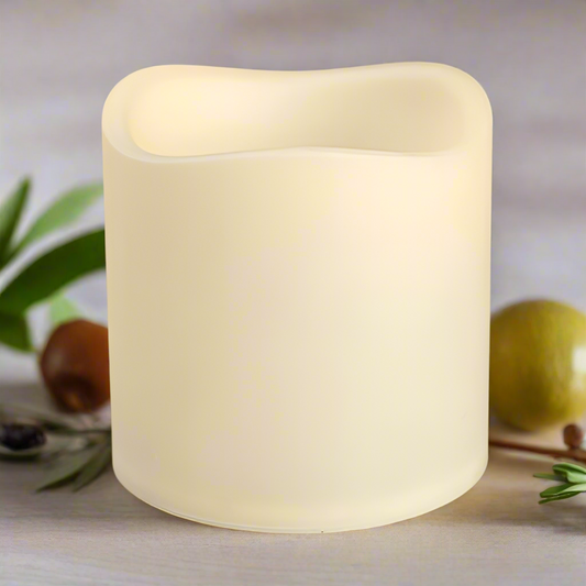 4in x 4in Flameless LED Resin Candle w/ Timer (46046)