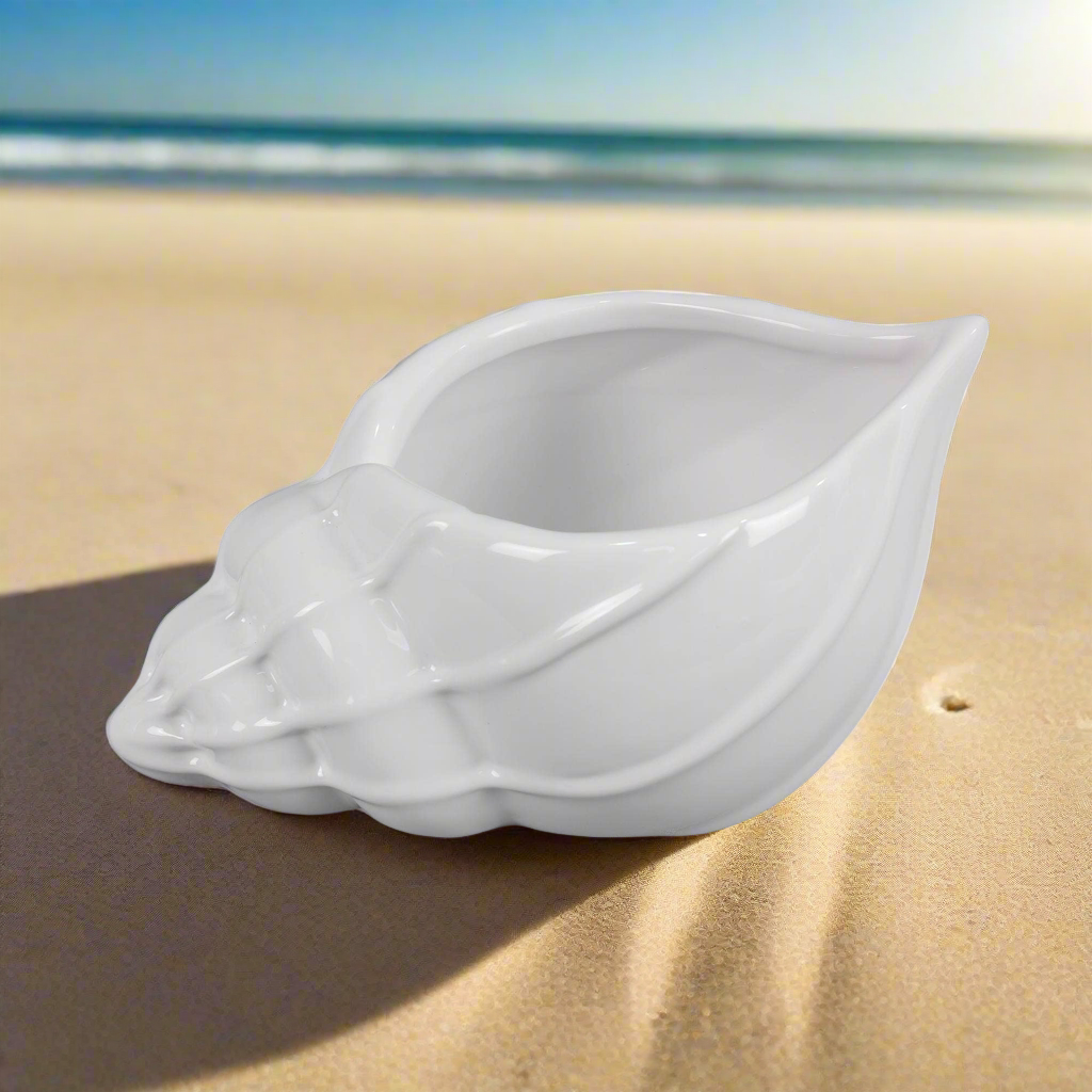 Ceramic Nautical Seashell Planter Pot