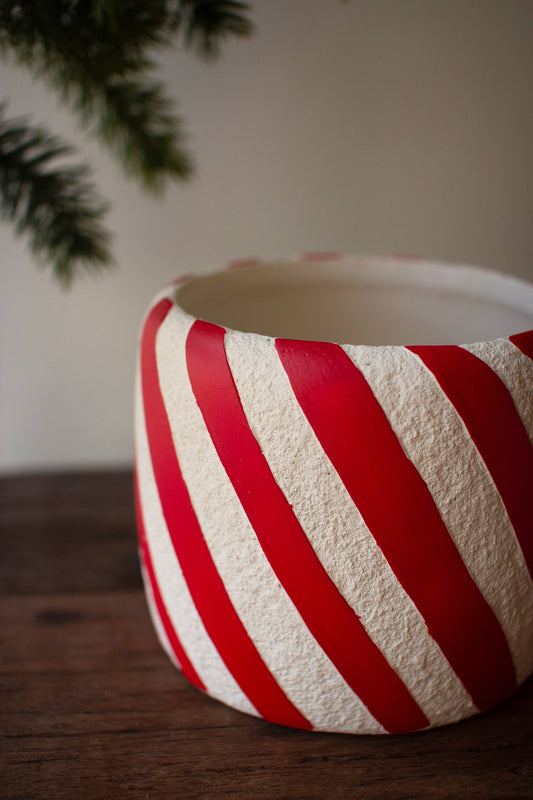 CONCRETE CANDY CANE PLANTERS (3 sizes)
