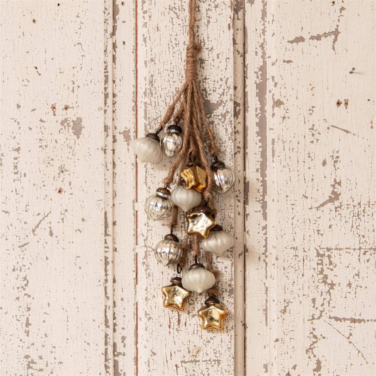 Hanging Cluster Mercury Glass Ornaments