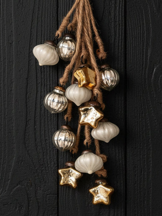 Hanging Cluster Mercury Glass Ornaments
