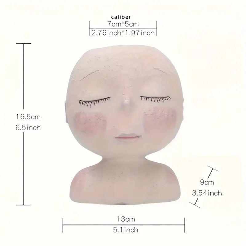 Face Planter- Closed Eyes, Blushed Cheeks (white)