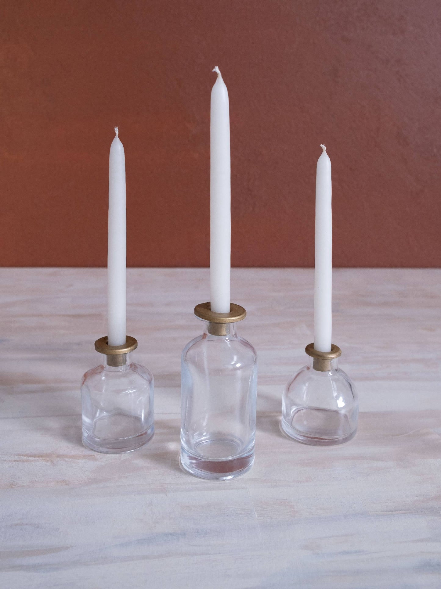 Skinny Taper Glass Candle Holder (3 Sizes)