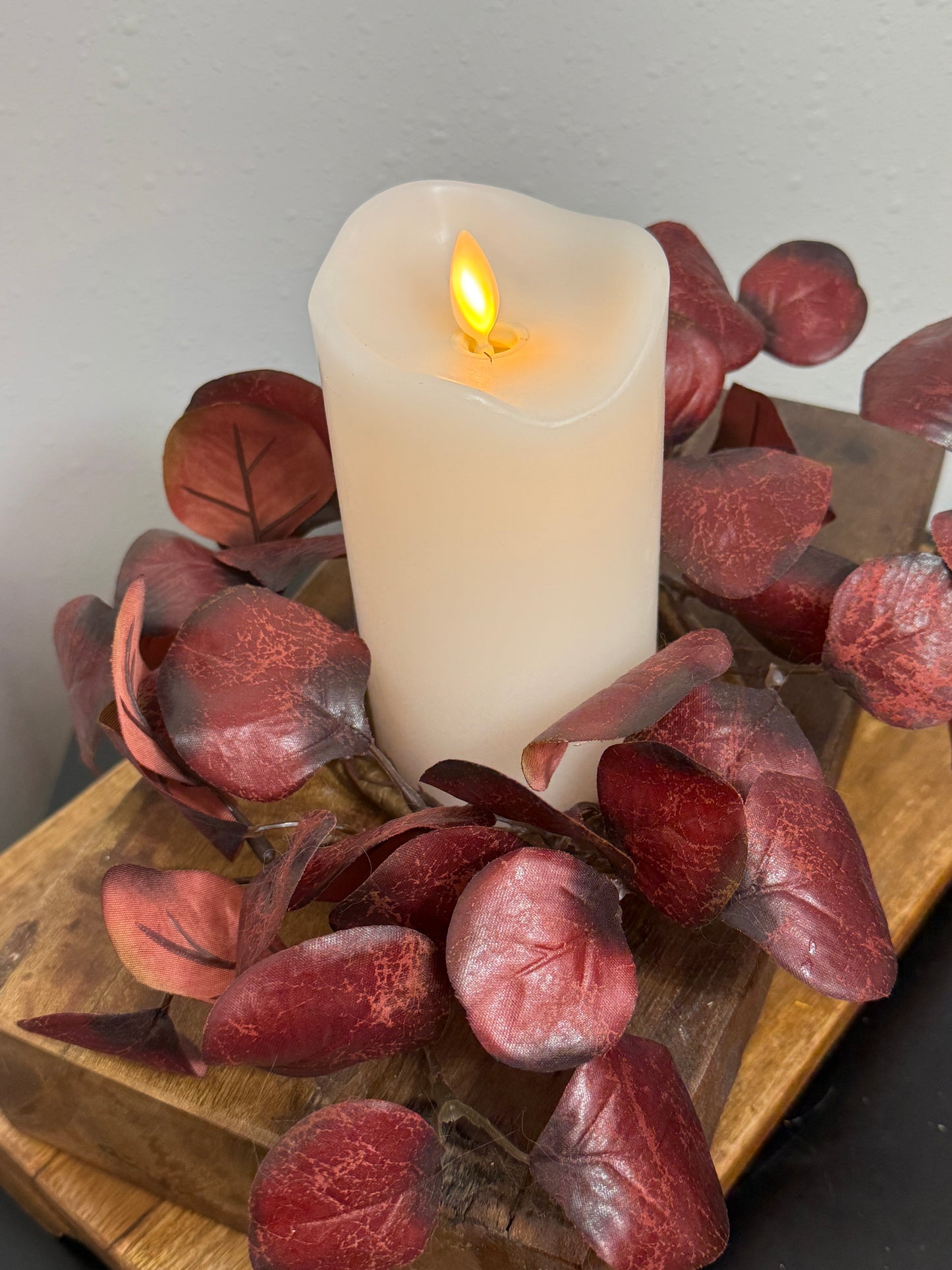 Red Eucalyptus Candle Ring