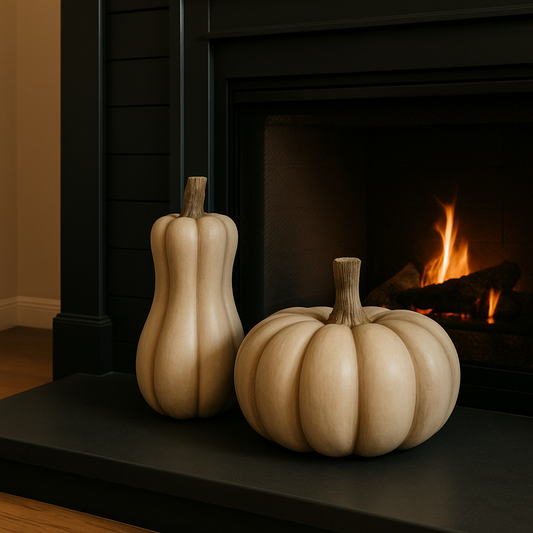 Elongated Decorative Pumpkin