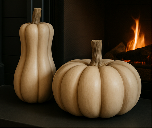 Elongated Decorative Pumpkin