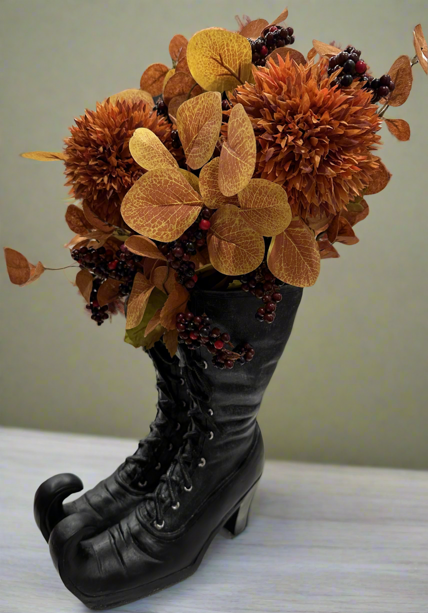 Halloween Witch’s Boots Floral Arrangement