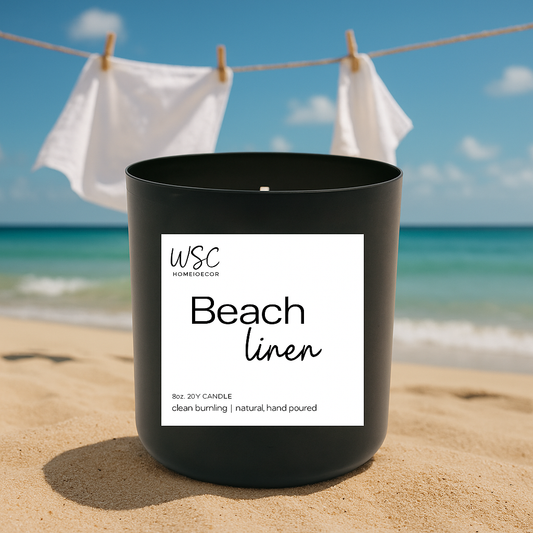 🌊 Beach Linen – 9oz Soy Candle or Wax Melts