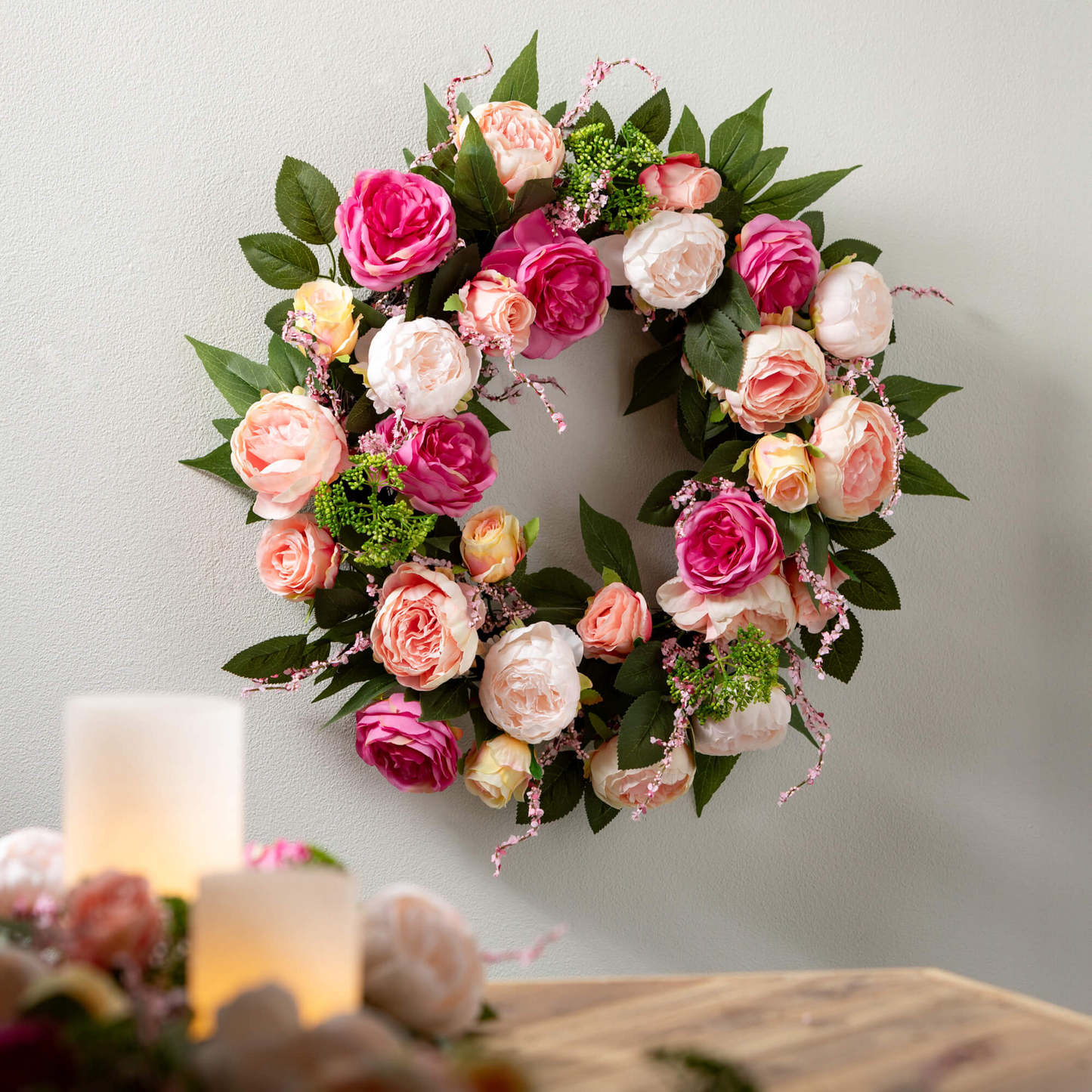 Peony Flower Spring/Summer Wreath 24"