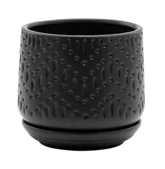 Chevron Black planter