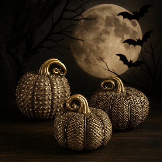 Luxe Gold Textured Pumpkins (3 styles)