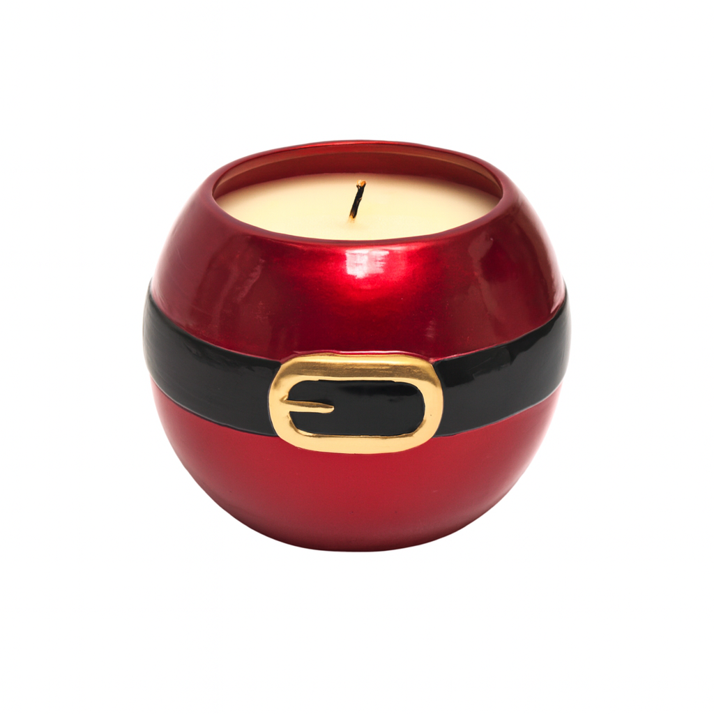 5.5"D Santa Belt Pot - Dolomite Ceramic