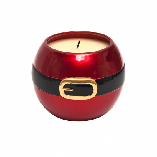 5.5"D Santa Belt Pot - Dolomite Ceramic