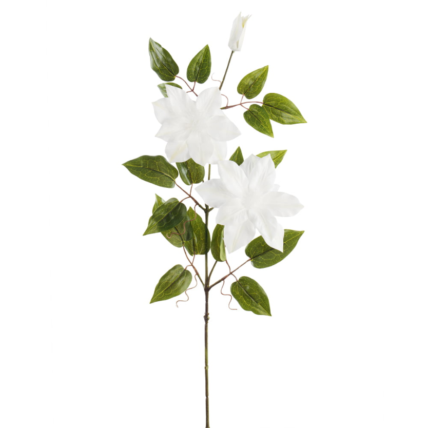 Artificial white clematis, 33.5”