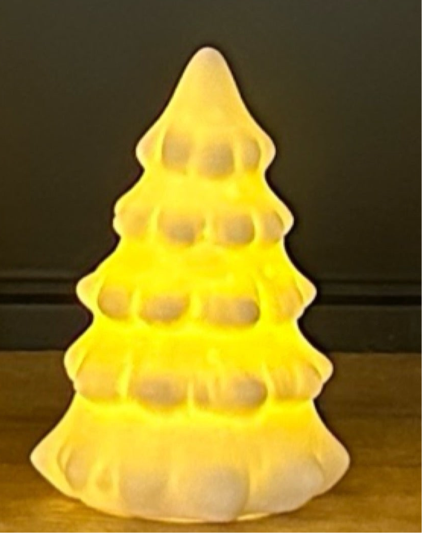 White Ceramic Led Christmas Trees (3 Sizes)