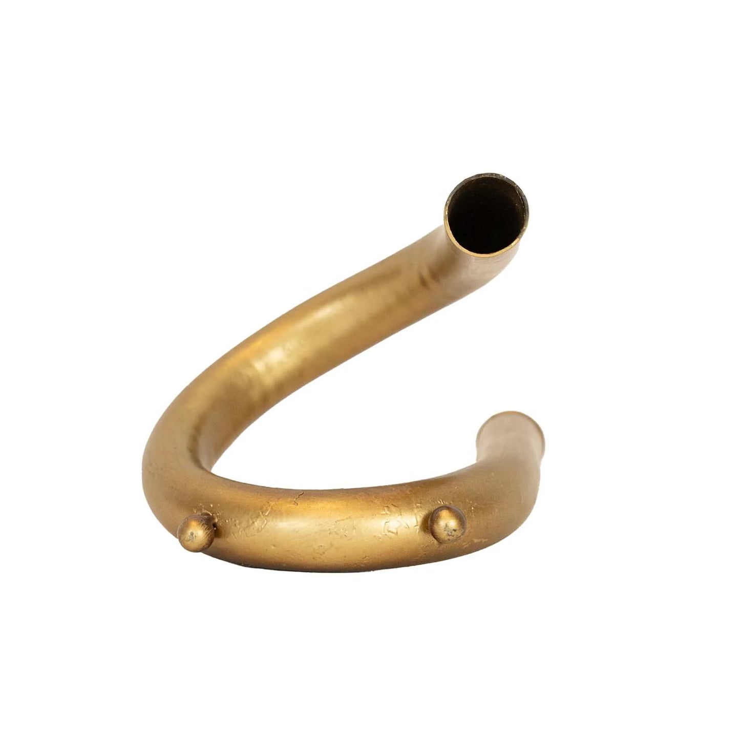 FAYE BOHO TWISTED CURVE BRASS TAPER HOLDER