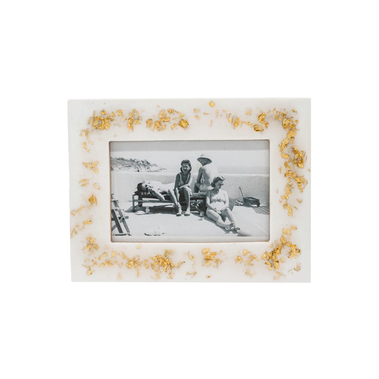 CHRYSES PICTURE FRAME RESIN GOLD FLAKE 4x6