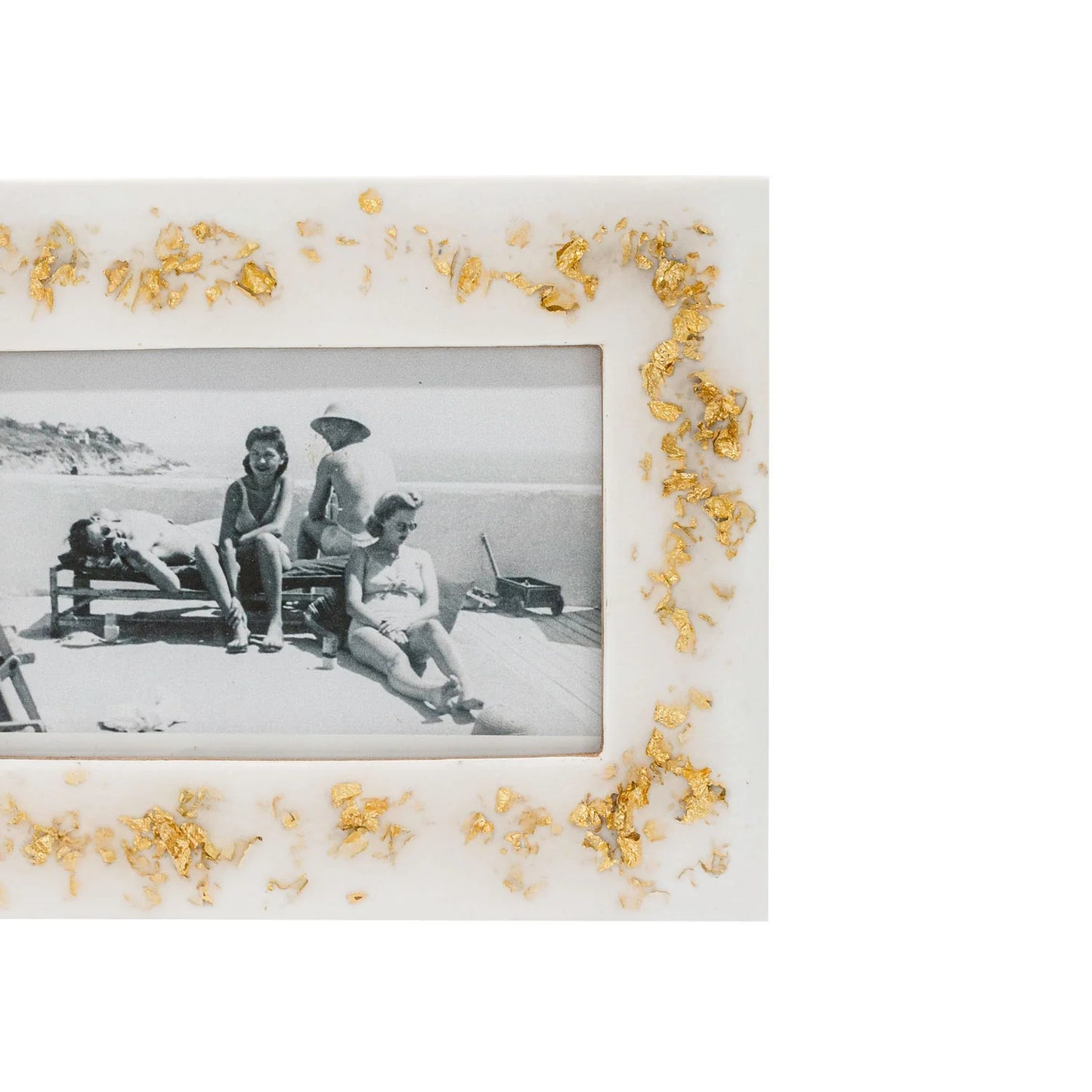 CHRYSES PICTURE FRAME RESIN GOLD FLAKE 4x6