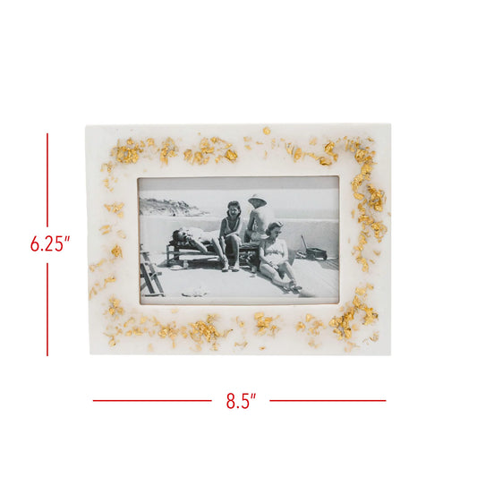CHRYSES PICTURE FRAME RESIN GOLD FLAKE 4x6