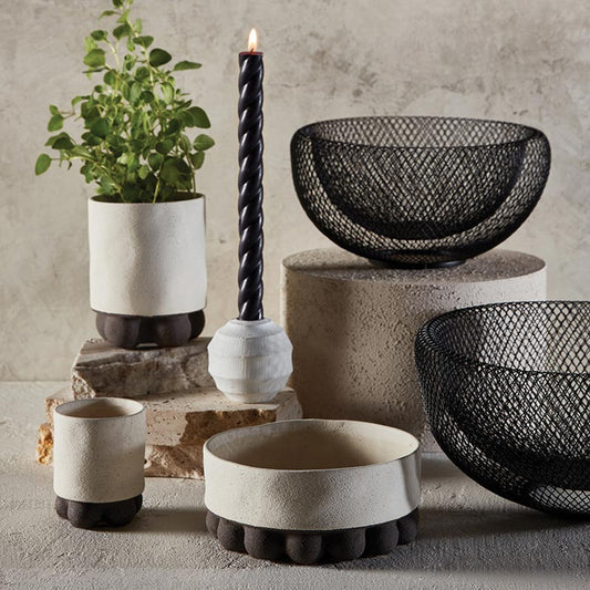 Resin Textured Candleholder