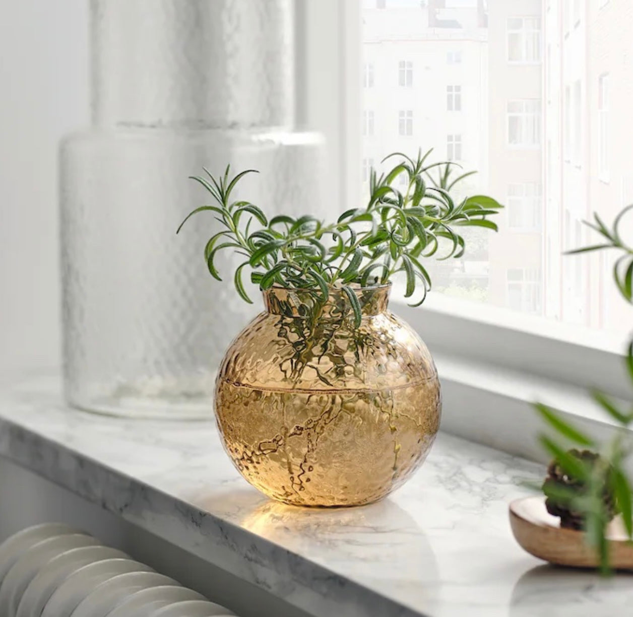 Brown Textured glass vase