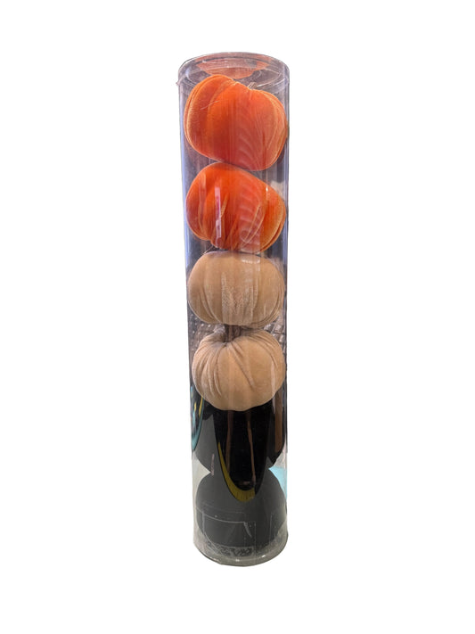 set of 6 - 4" Assorted Pumpkins