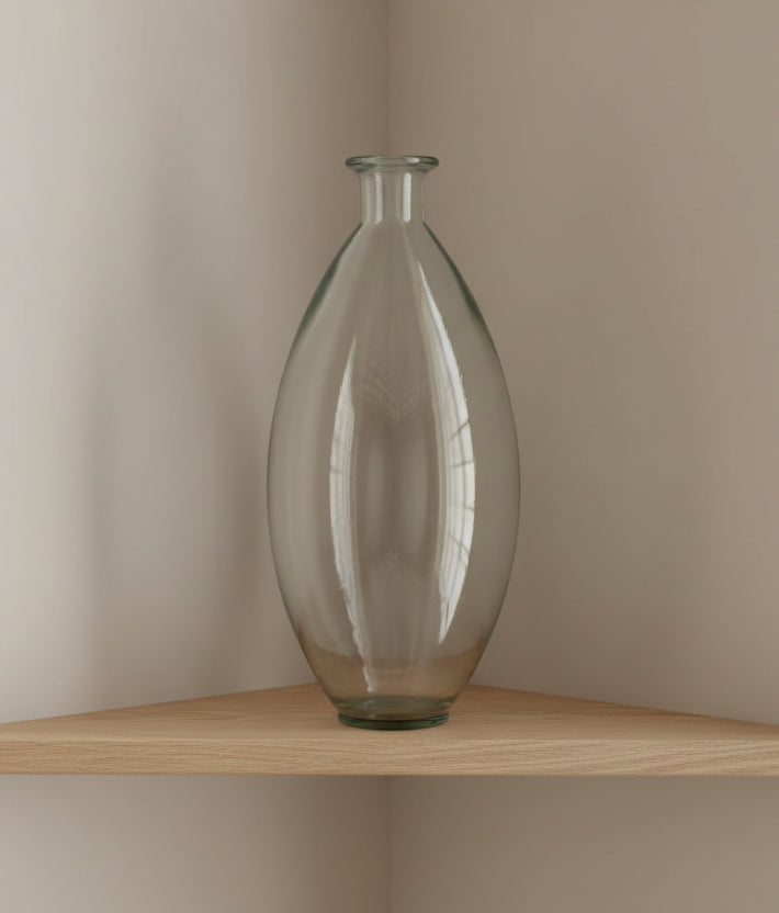 Clear glass Teardrop Vase