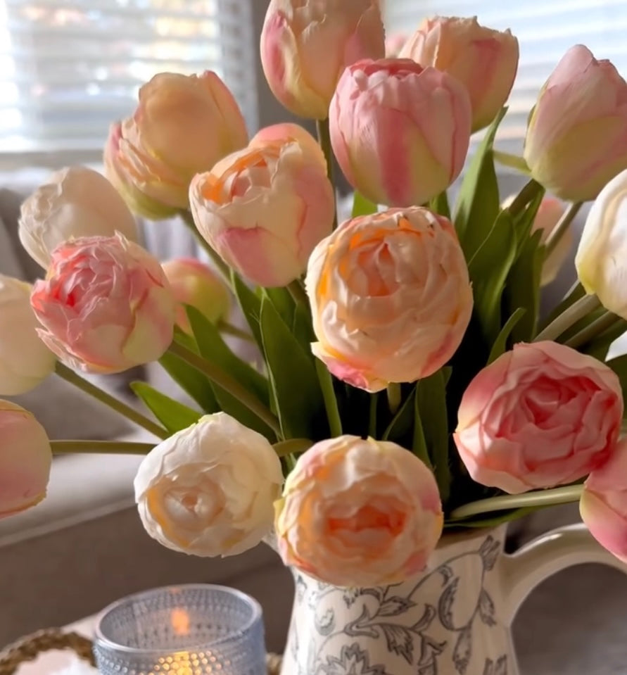 Beautiful double tulip stems (6ea)