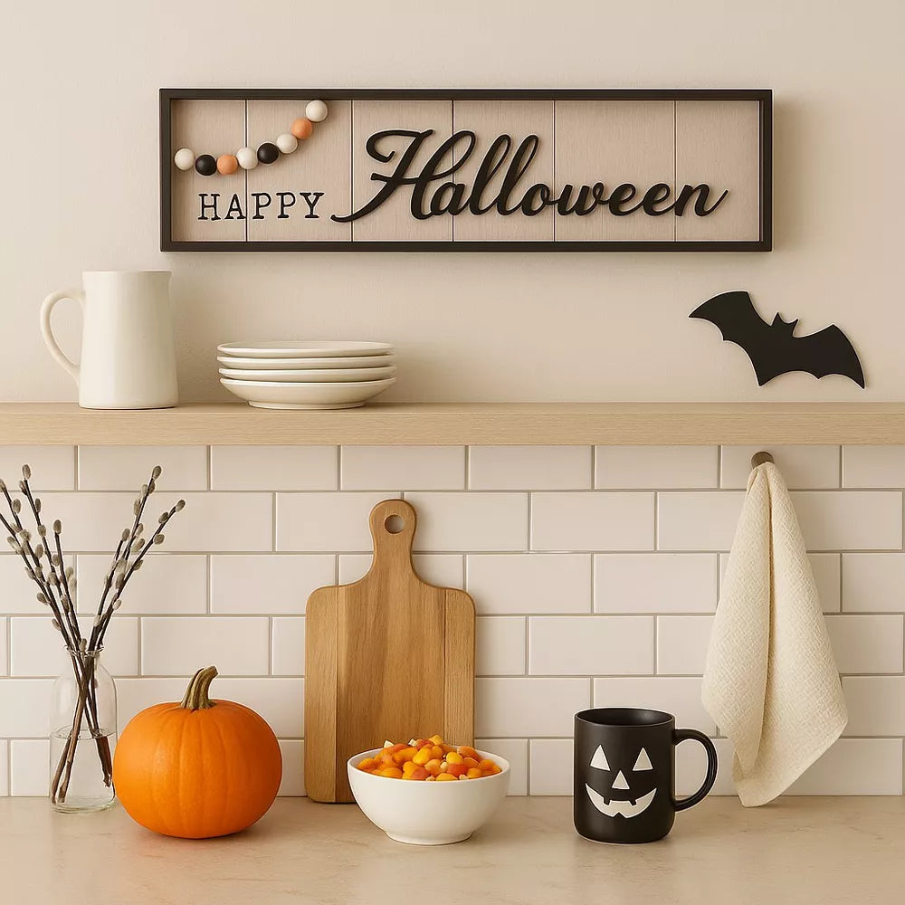 Happy Halloween Beaded Sign