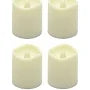 4pk 1.5in x 1.7in Flameless LED Resin votive candles w/ Timer (39201)