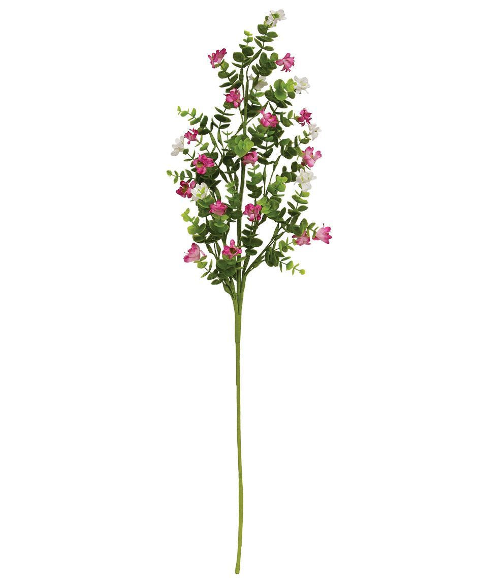 Pink & White Paper Wildflower Spray