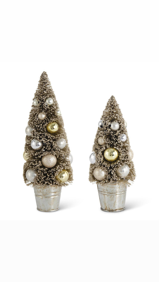 Champagne Bottle Brush Trees (2 sizes)