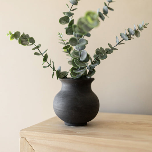 Lachlan Smoke Black Vase