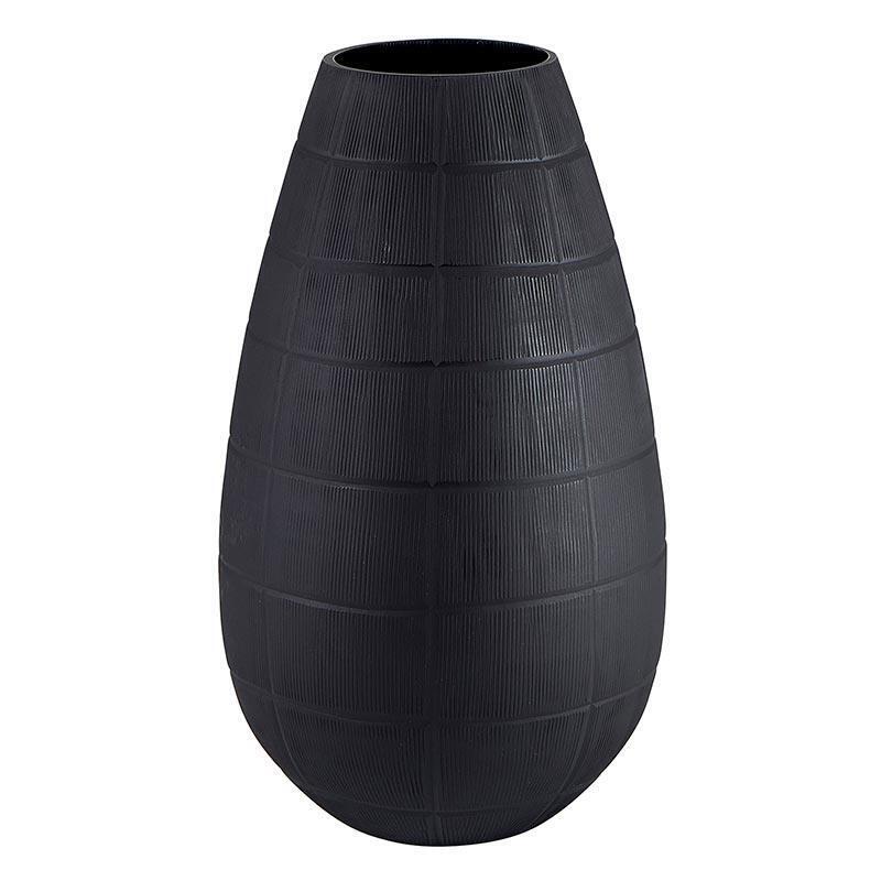 Black Glass Hurricane Vase