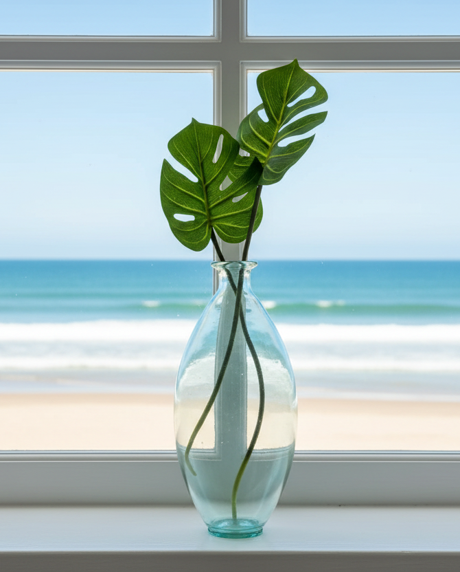 Clear glass Teardrop Vase