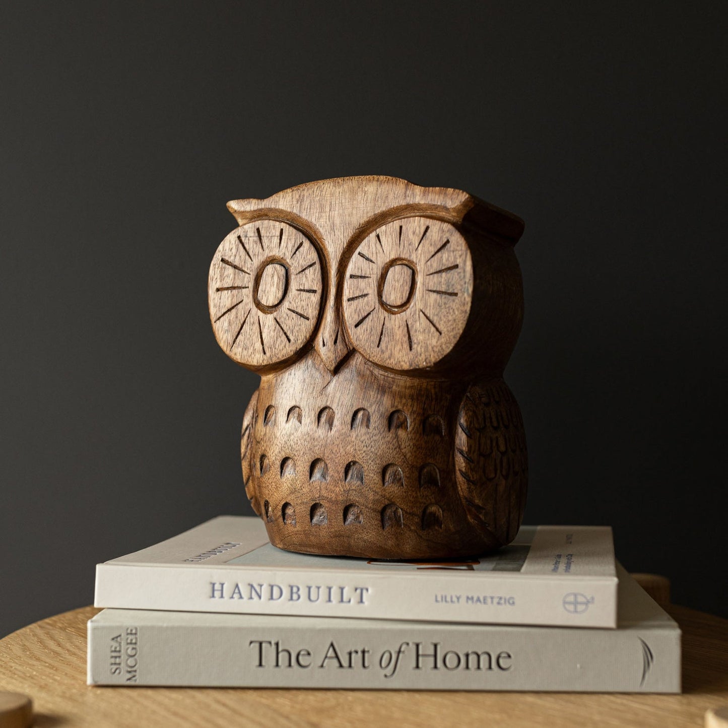 YUMA BOHO CARVED OWL FIGURE