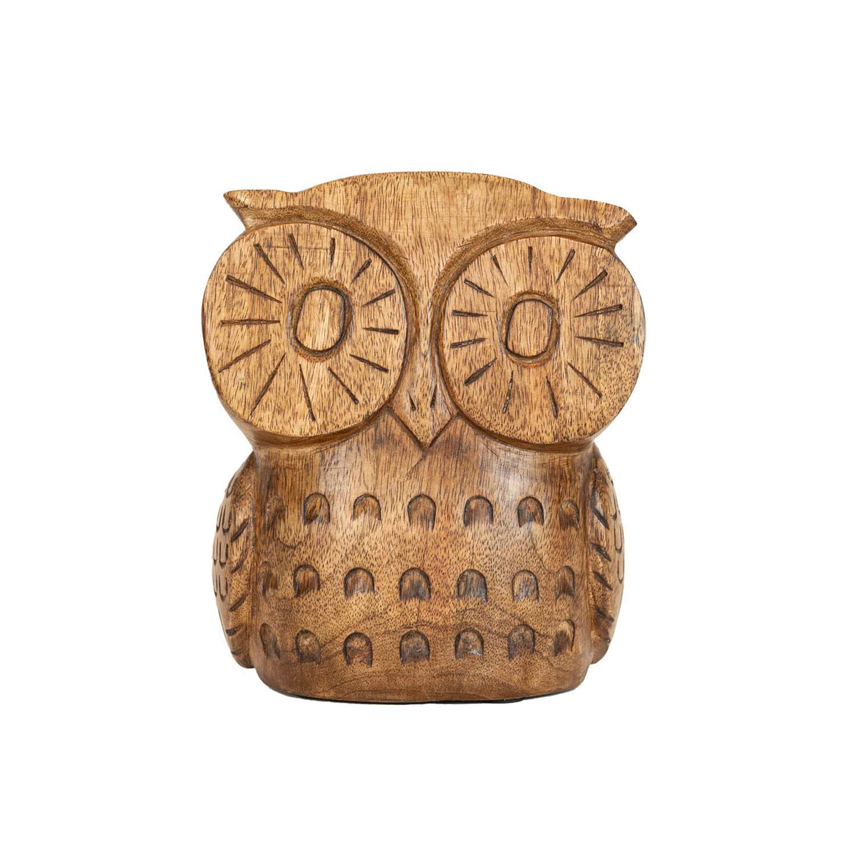 YUMA BOHO CARVED OWL FIGURE