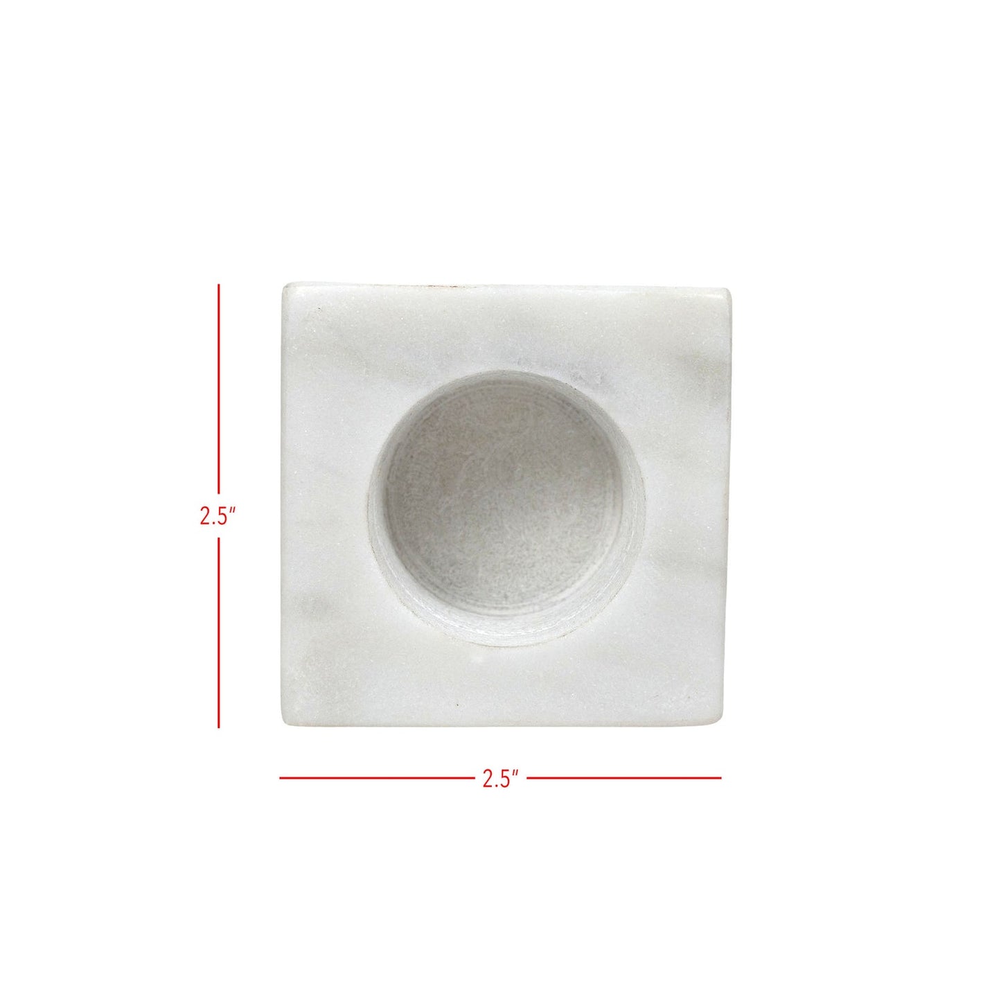 FLEUR WHITE MARBLE TEALIGHT CANDLE HOLDER