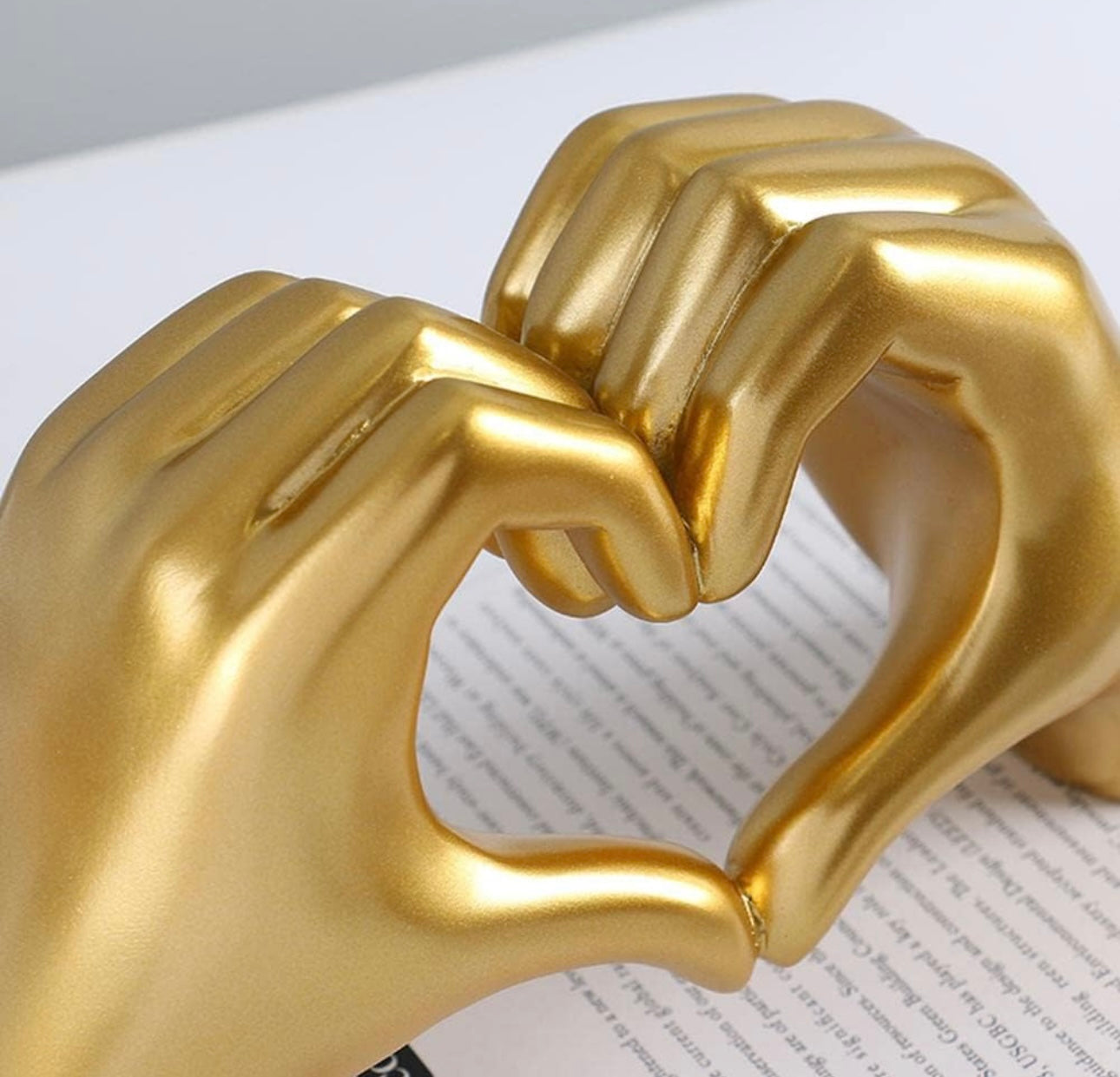 Gold Heart Hands Gesture