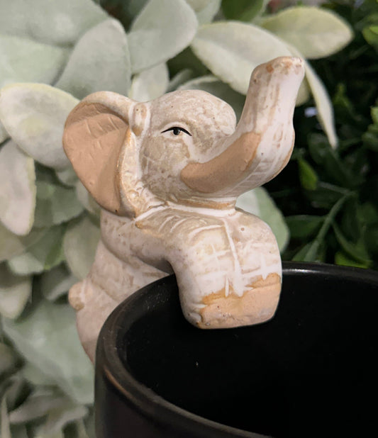 Climbing Elephant Pot Hanger-3.5"H