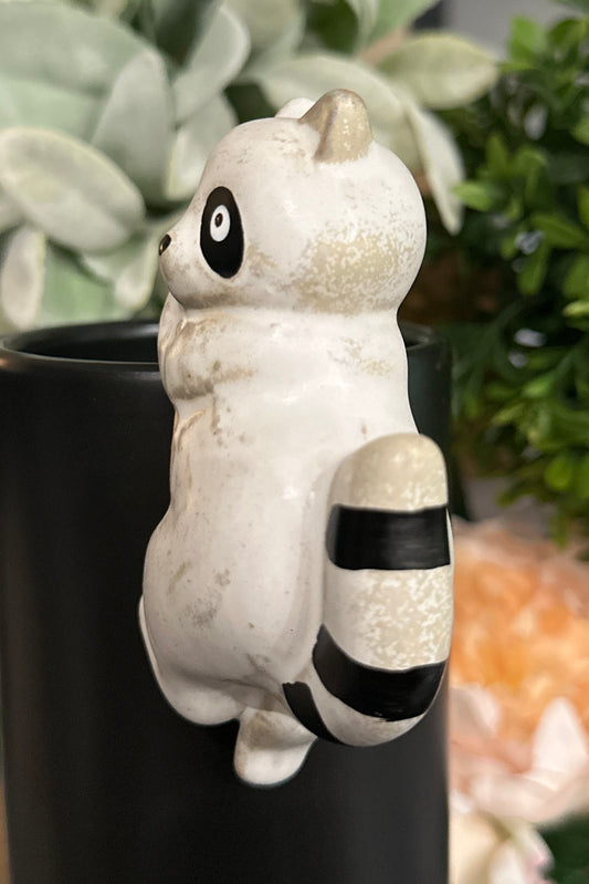 Climbing Raccoon Pot Hanger 4"H