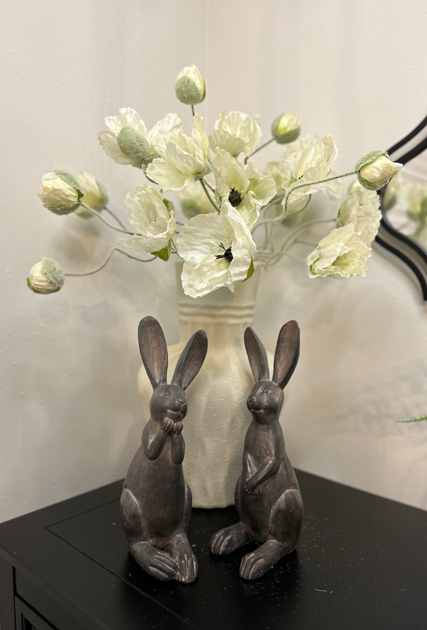 20" Poppy Spray (Cream)