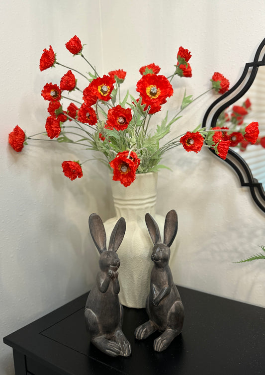 26" Meadow Poppy Spray (Watermelon)
