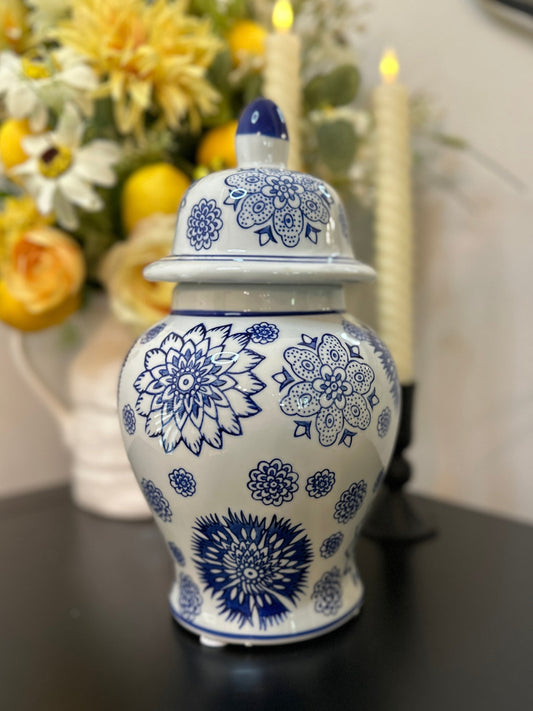 Ginger Jar Blue & White 10 in.