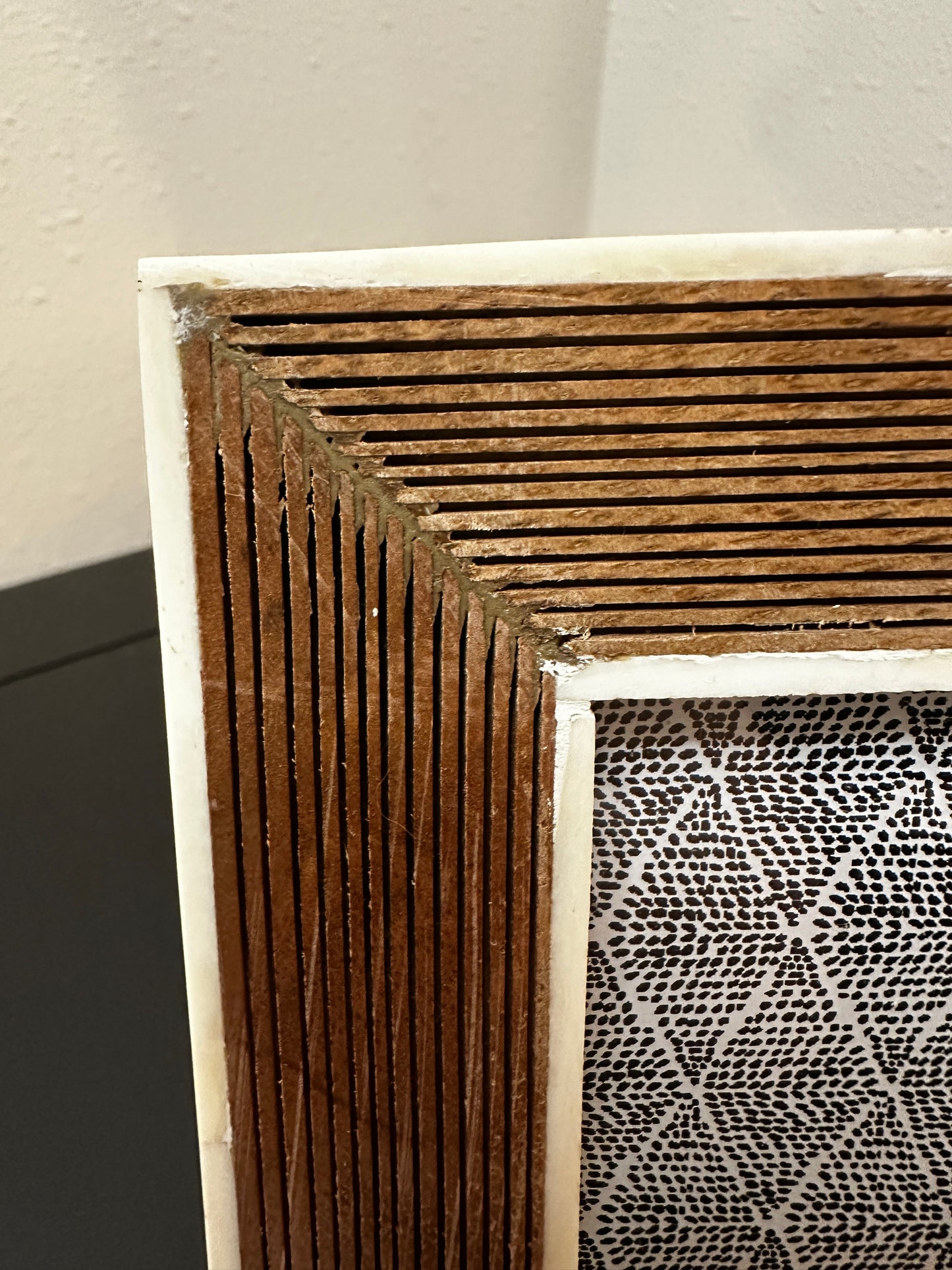 Bone Bordered Mango Wood Frame