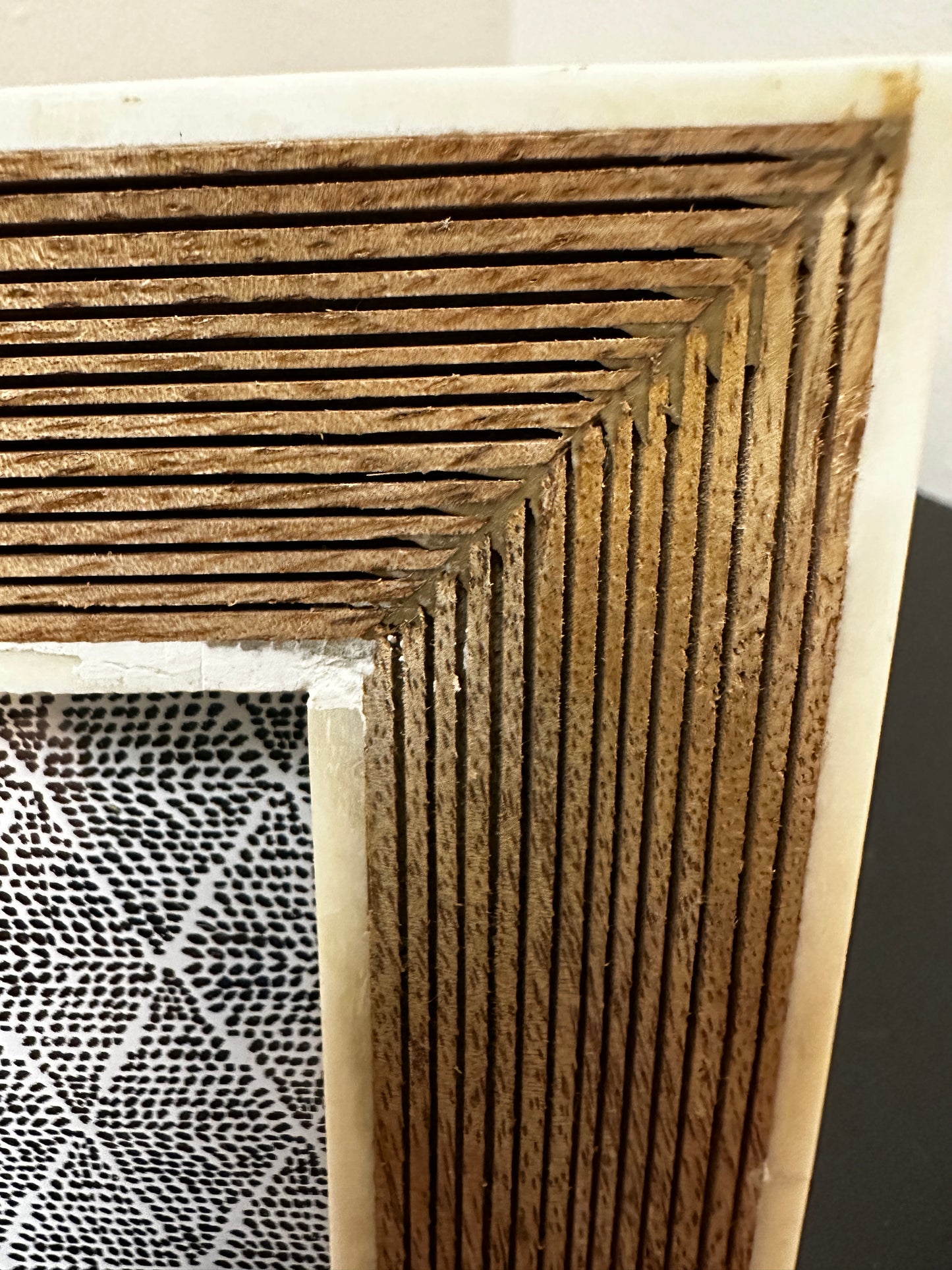 Bone Bordered Mango Wood Frame