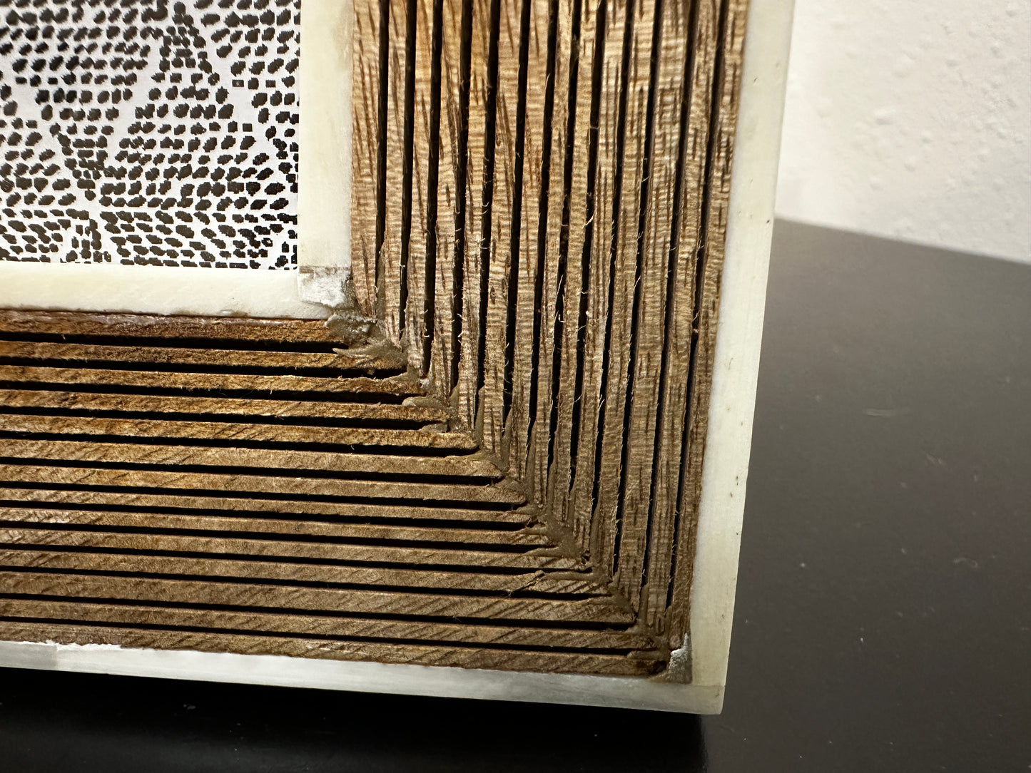 Bone Bordered Mango Wood Frame