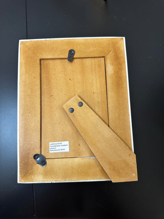 Scratch Dent: Black and White stipe photo frame