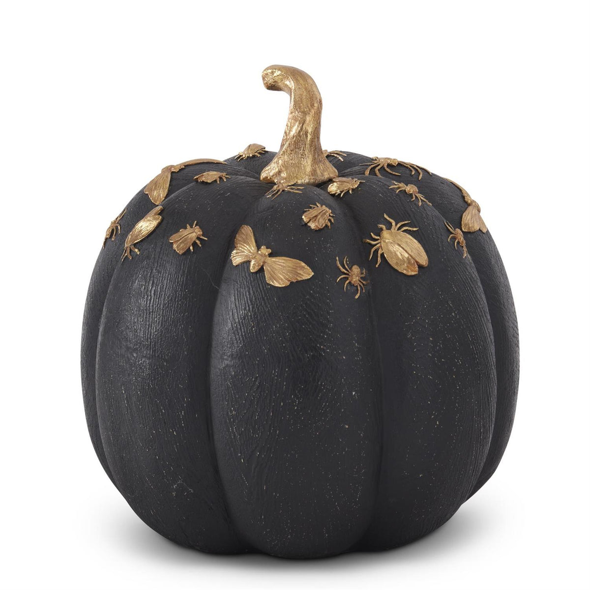 Black and Gold decorative pumpkins (2 styles/sizes)